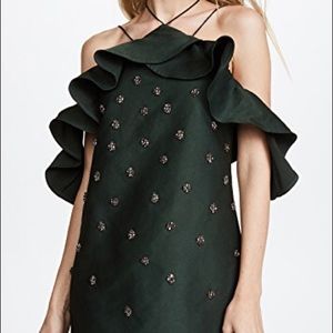 C/MEO Collective | Dresses | Cmeo Collective Green Jeweled Assemble Dress |  Poshmark